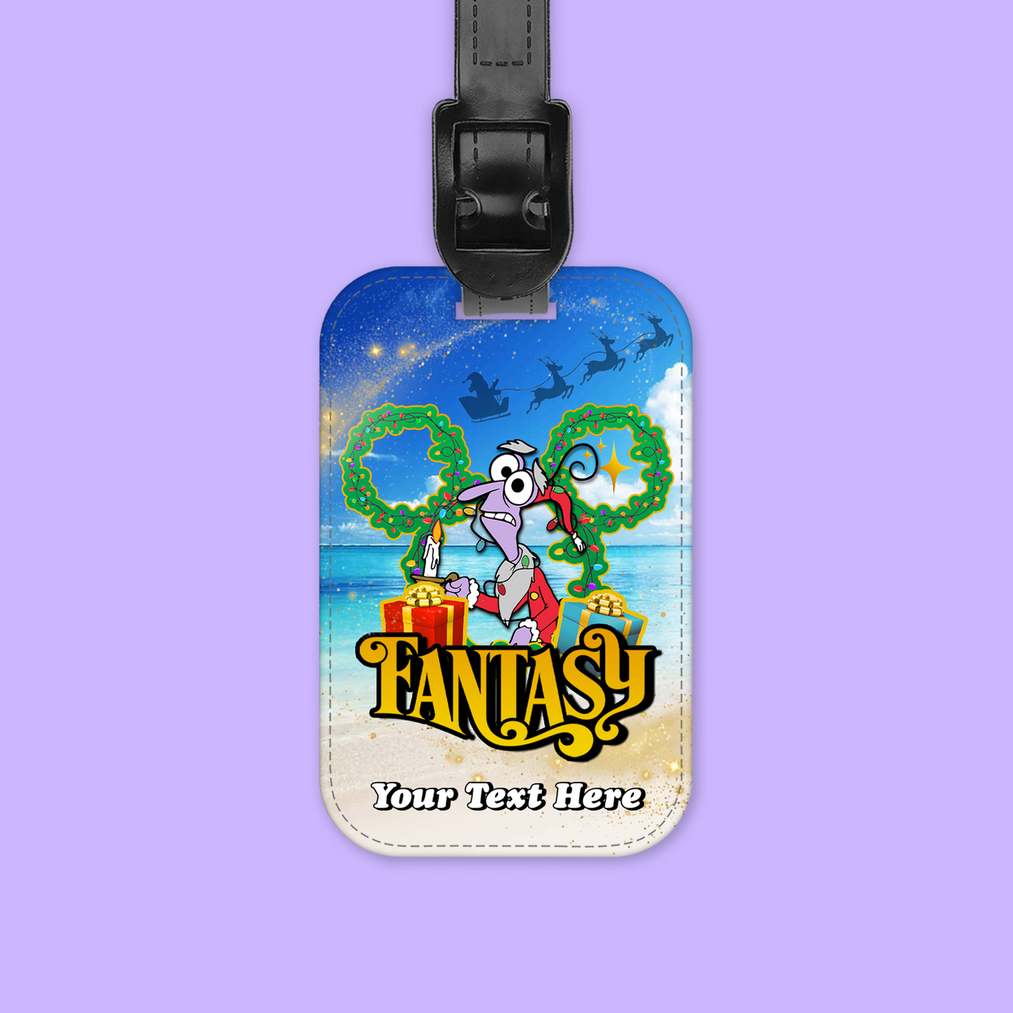 Disney Cruise Line Personalized Christmas Luggage Tag - Inside Out - Two Crafty Gays