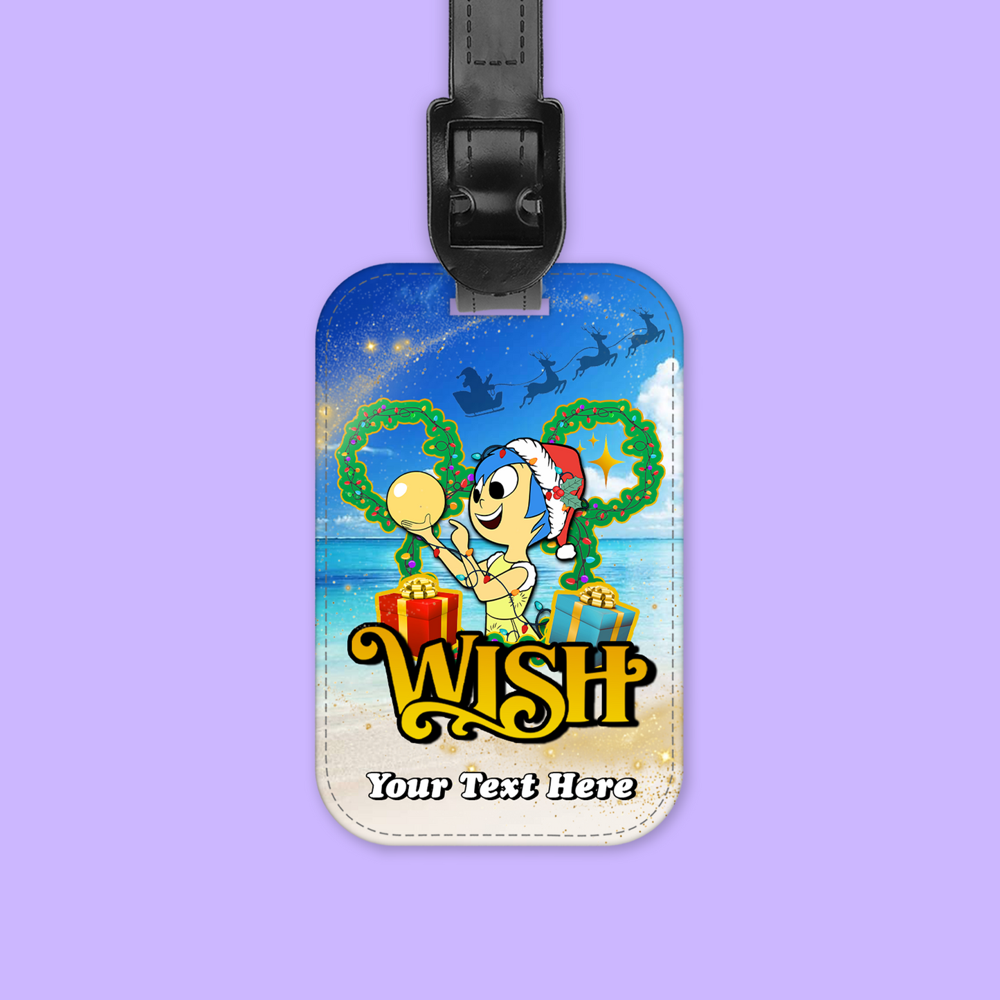 Disney Cruise Line Personalized Christmas Luggage Tag - Inside Out - Two Crafty Gays