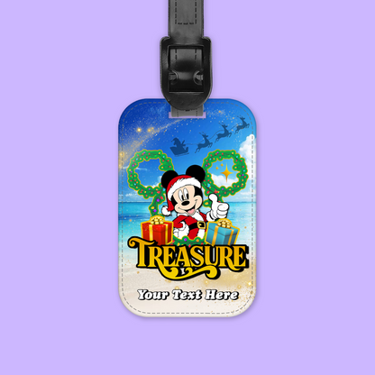 Disney Cruise Line Personalized Christmas Luggage Tag - Mickey & Friends - Two Crafty Gays