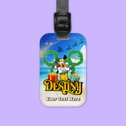 Disney Cruise Line Personalized Christmas Luggage Tag - Mickey & Friends - Two Crafty Gays