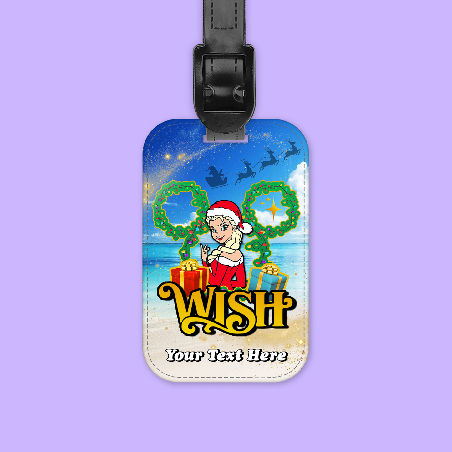 Disney Cruise Line Personalized Christmas Luggage Tag - Princesses - Two Crafty Gays