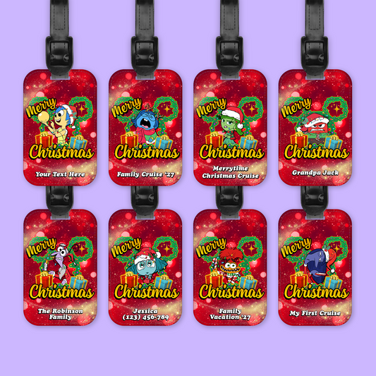Disney Personalized Christmas Luggage Tag - Inside Out - Two Crafty Gays