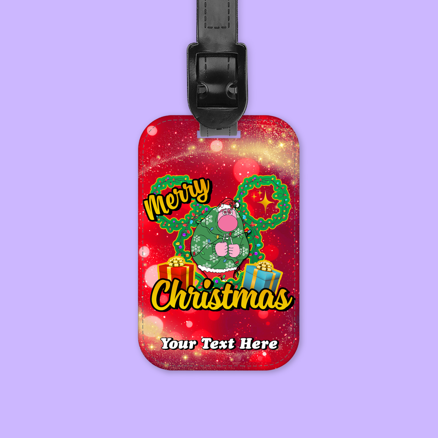 Disney Personalized Christmas Luggage Tag - Inside Out - Two Crafty Gays