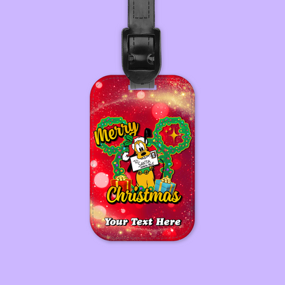 Disney Personalized Christmas Luggage Tag - Mickey & Friends - Two Crafty Gays