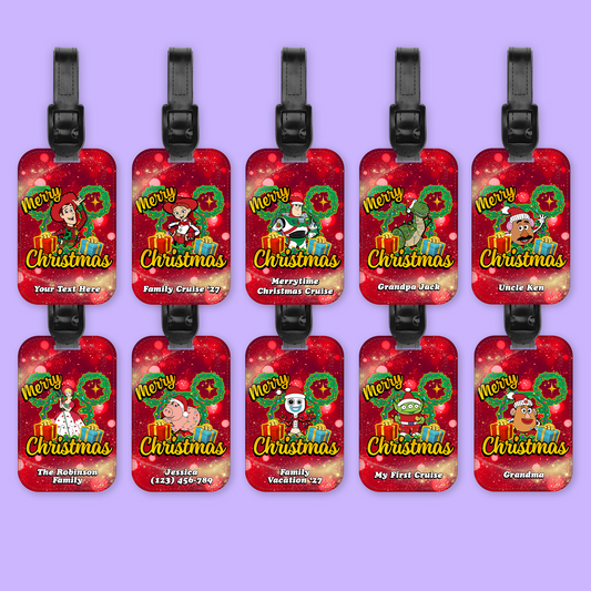 Disney Personalized Christmas Luggage Tag - Toy Story - Two Crafty Gays
