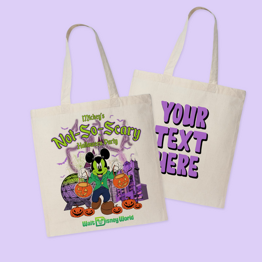 Mickey's Not So Scary Personalized Halloween Trick or Treat Tote Bag - Mickey