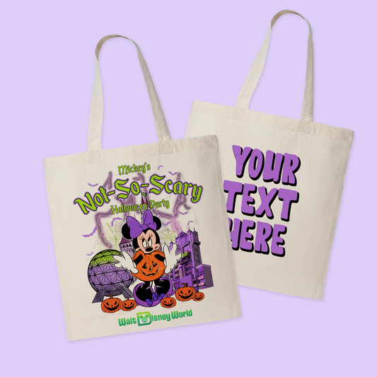 Mickey's Not So Scary Personalized Halloween Trick or Treat Tote Bag - Minnie