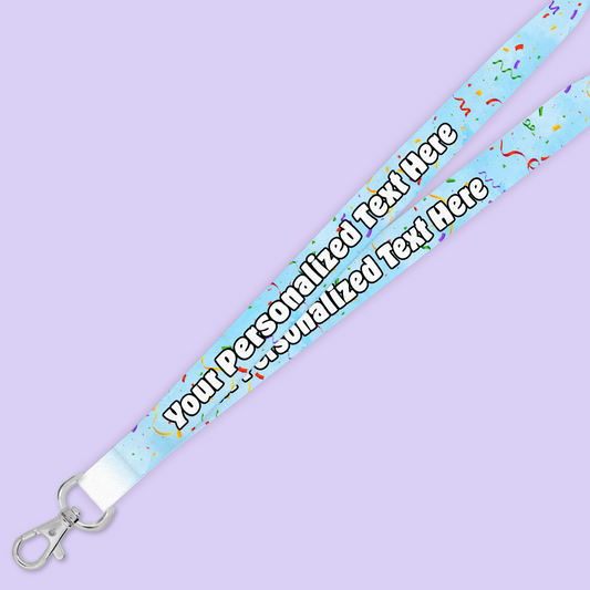 Personalized Lanyard - Confetti - Two Crafty Gays