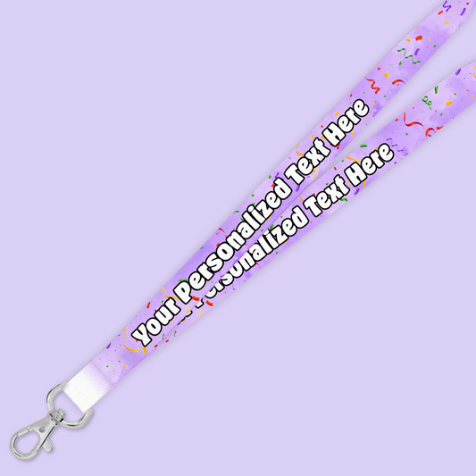 Personalized Lanyard - Confetti - Two Crafty Gays