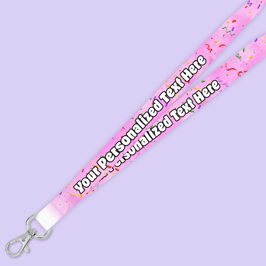 Personalized Lanyard - Confetti - Two Crafty Gays