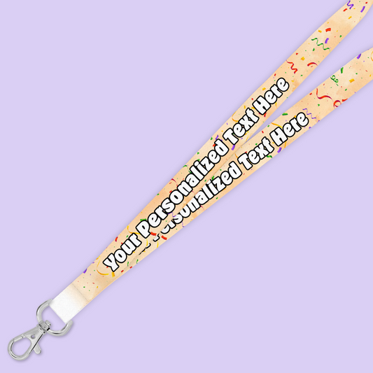 Personalized Lanyard - Confetti - Two Crafty Gays