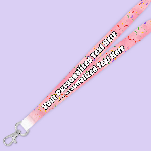 Personalized Lanyard - Confetti - Two Crafty Gays