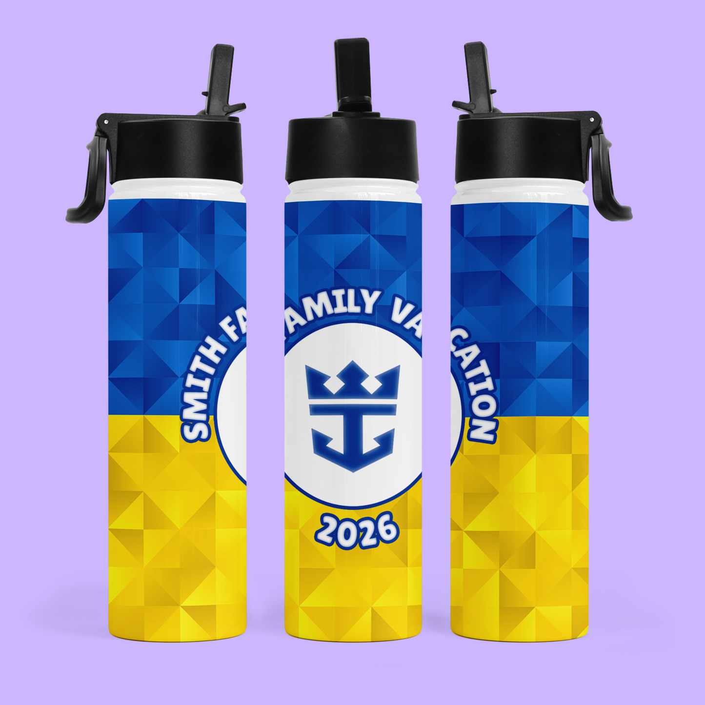 Royal Caribbean Personalized Water Bottle - Two Crafty Gays
