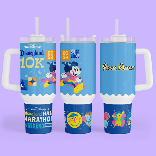 RunDisney Personalized 40 oz Tumbler - 2026 Half Marathon Weekend - Two Crafty Gays