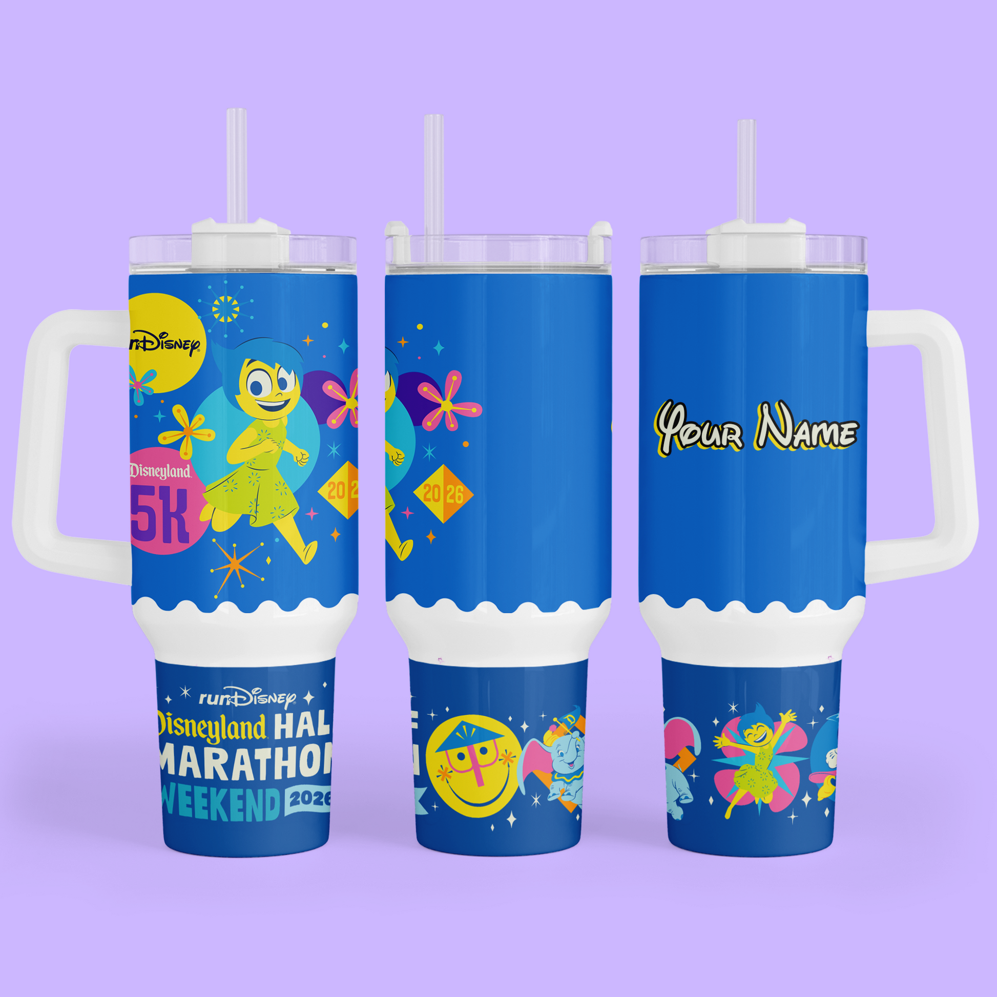RunDisney Personalized 40 oz Tumbler - 2026 Half Marathon Weekend - Two Crafty Gays