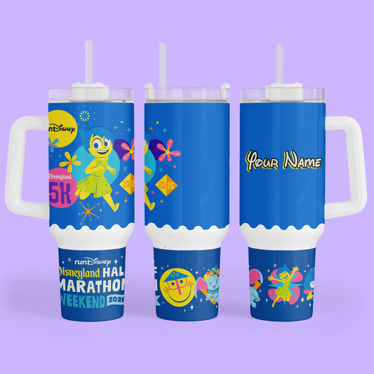 RunDisney Personalized 40 oz Tumbler - 2026 Half Marathon Weekend - Two Crafty Gays