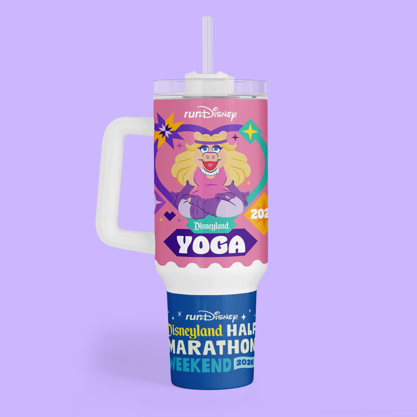 RunDisney Personalized 40 oz Tumbler - 2026 Half Marathon Weekend - Two Crafty Gays