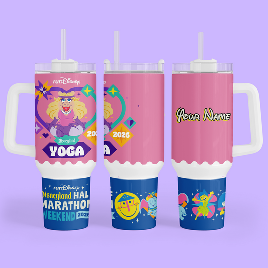 RunDisney Personalized 40 oz Tumbler - 2026 Half Marathon Weekend - Two Crafty Gays