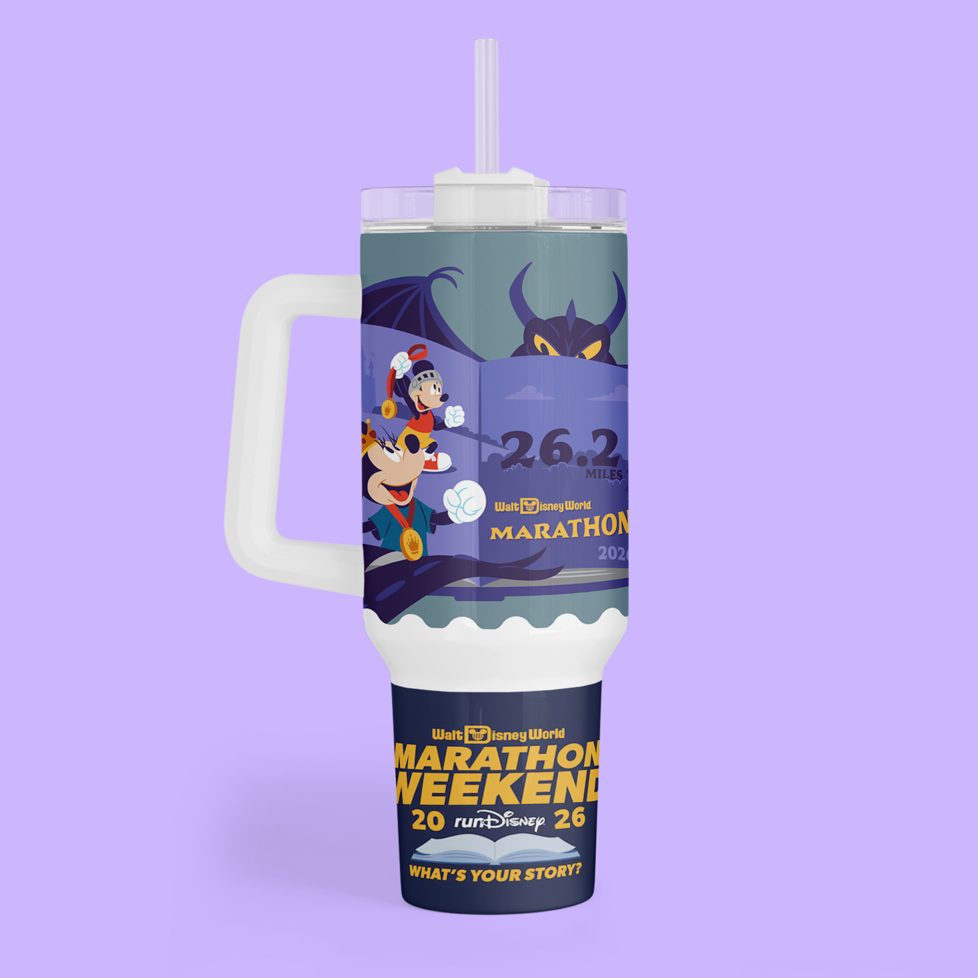 RunDisney Personalized 40 oz Tumbler - 2026 Marathon Weekend - Two Crafty Gays