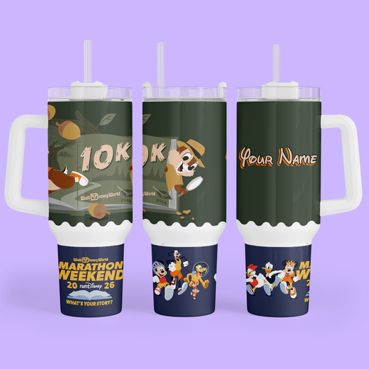 RunDisney Personalized 40 oz Tumbler - 2026 Marathon Weekend - Two Crafty Gays