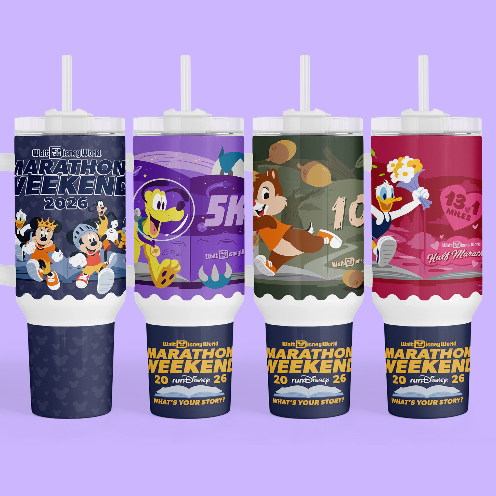 RunDisney Personalized 40 oz Tumbler - 2026 Marathon Weekend - Two Crafty Gays