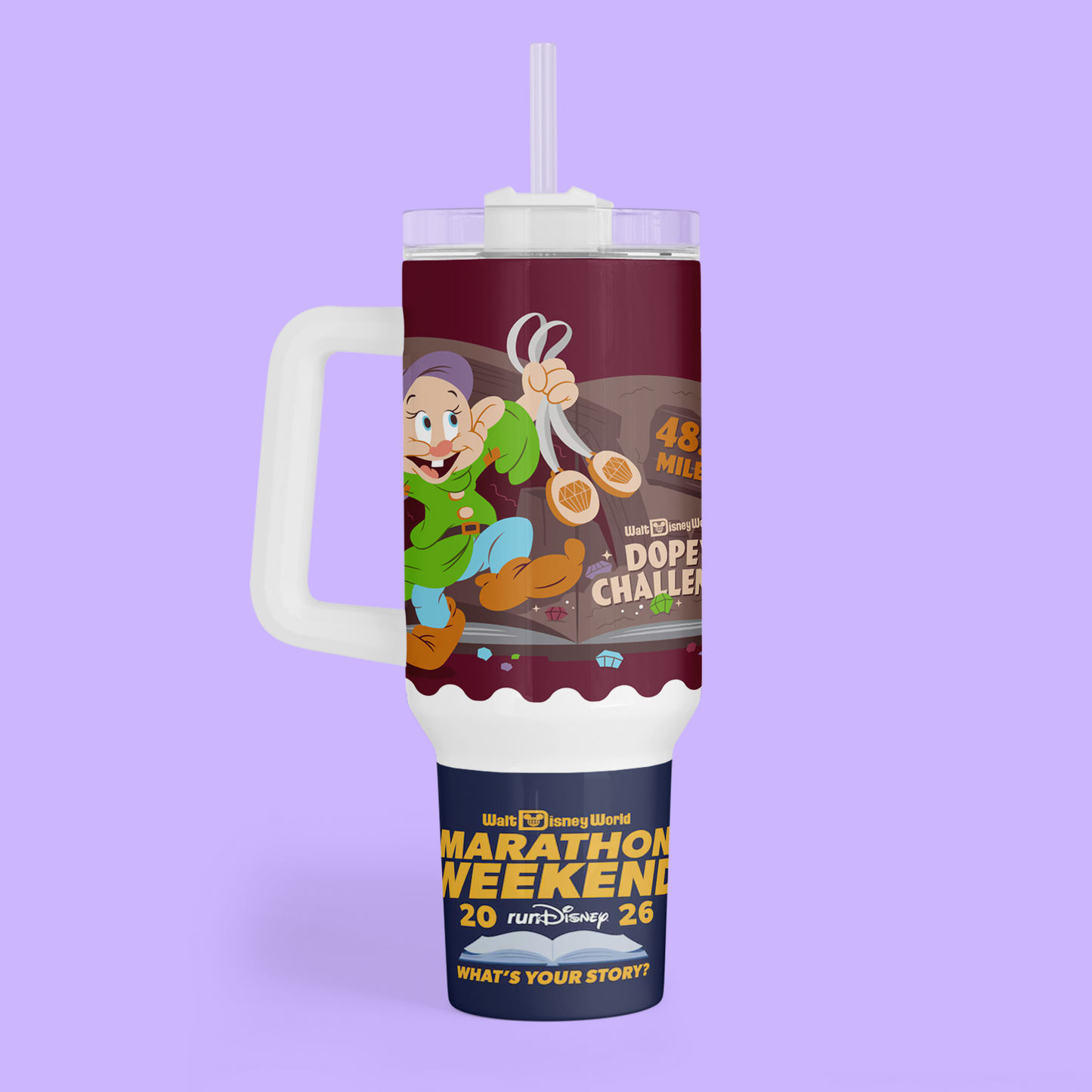 RunDisney Personalized 40 oz Tumbler - 2026 Marathon Weekend - Two Crafty Gays