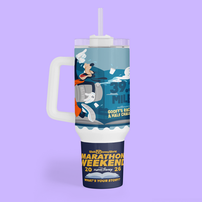 RunDisney Personalized 40 oz Tumbler - 2026 Marathon Weekend - Two Crafty Gays