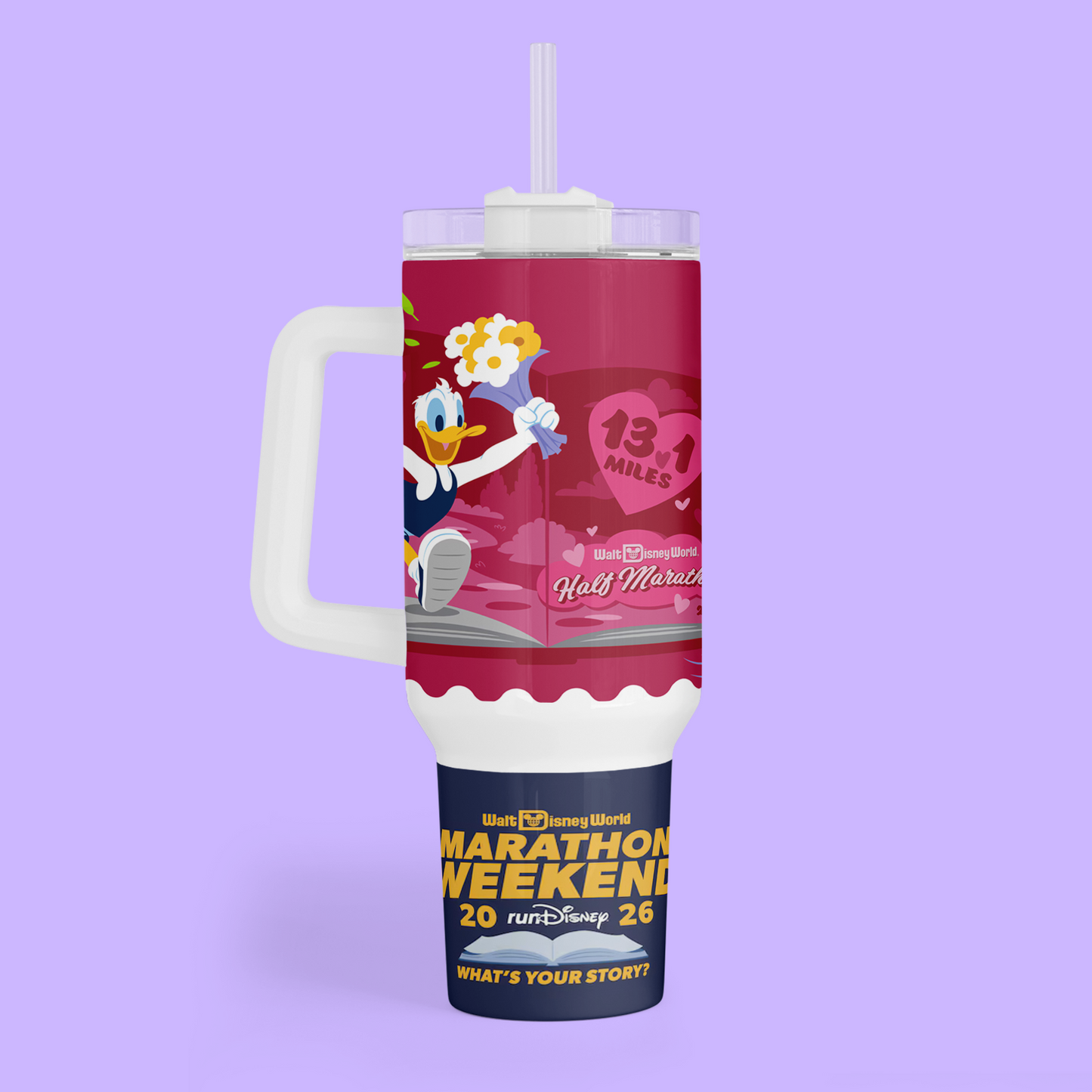 RunDisney Personalized 40 oz Tumbler - 2026 Marathon Weekend - Two Crafty Gays
