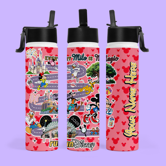 RunDisney Personalized Water Bottle - Two Crafty Gays