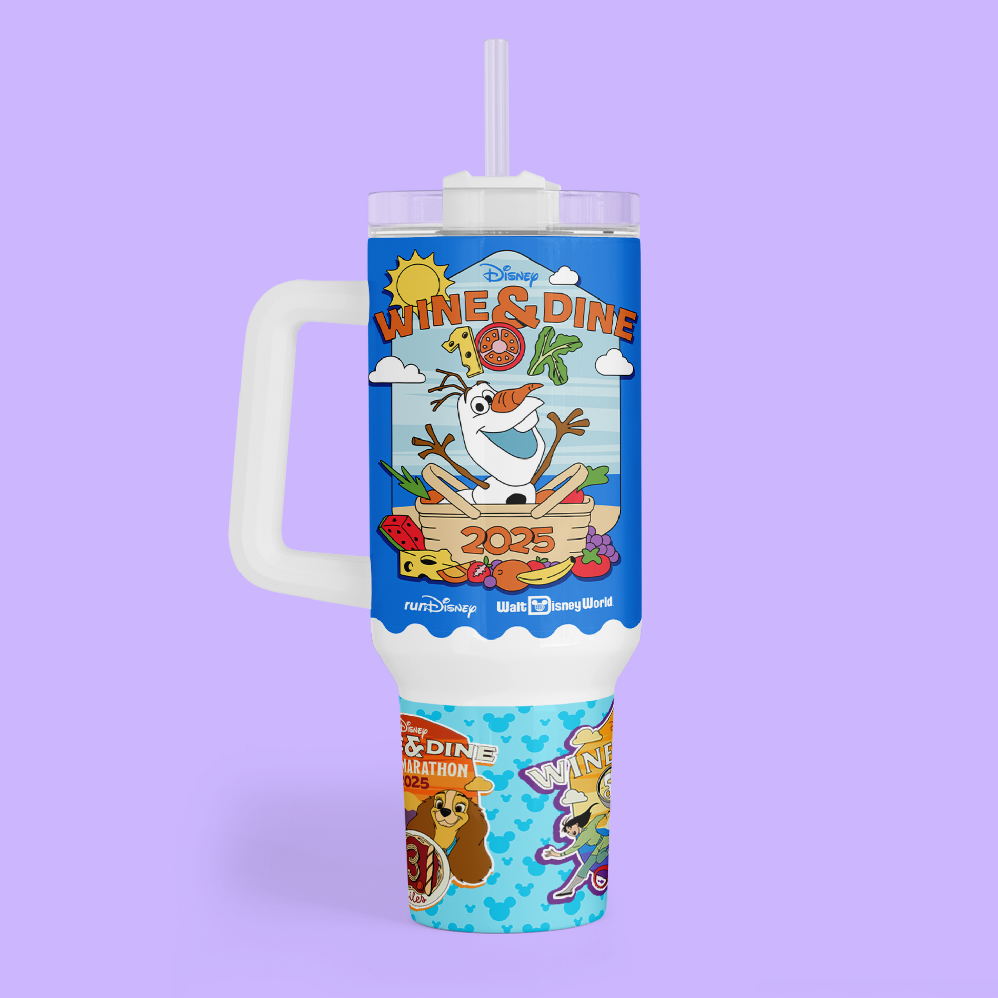 RunDisney Personalized 40 oz Tumbler - Wine & Dine 2025 - Two Crafty Gays