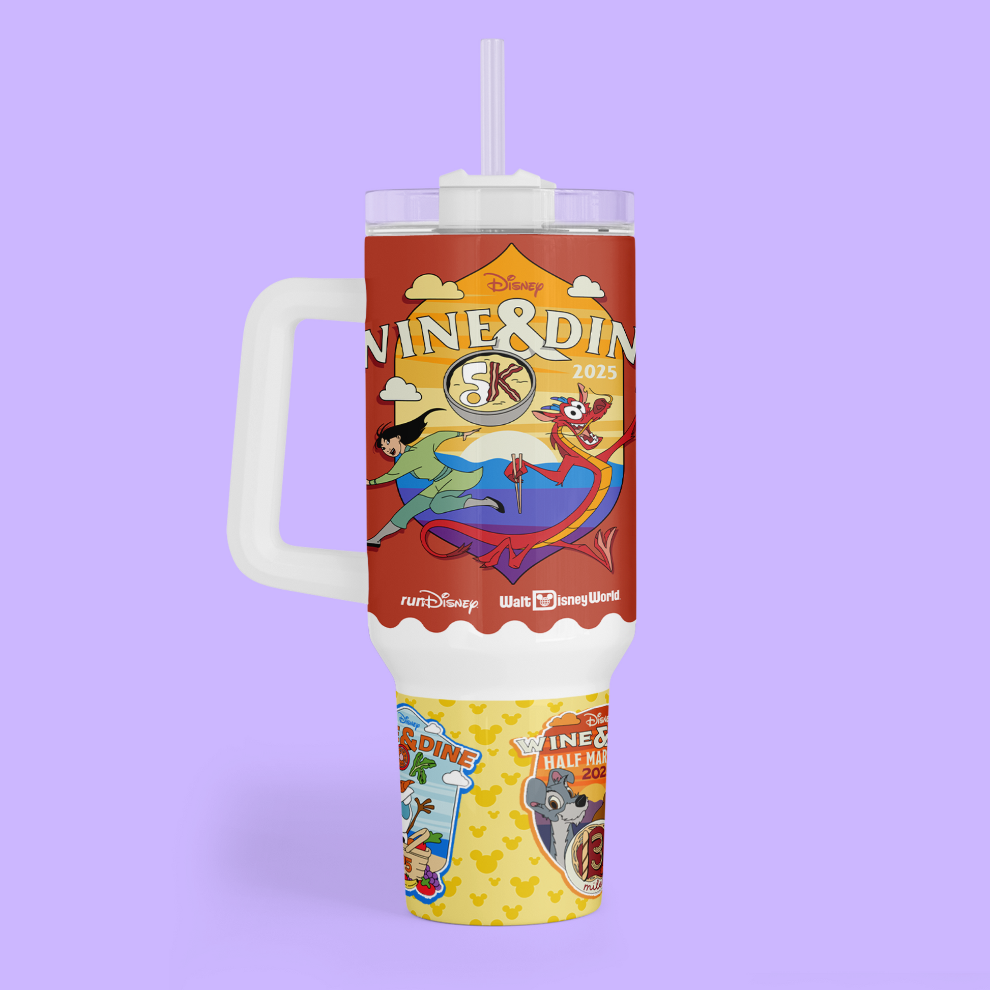 RunDisney Personalized 40 oz Tumbler - Wine & Dine 2025 - Two Crafty Gays
