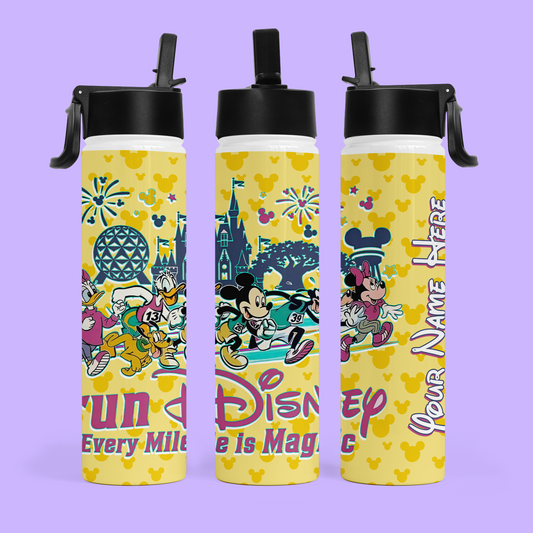 RunDisney Personalized Water Bottle - Two Crafty Gays