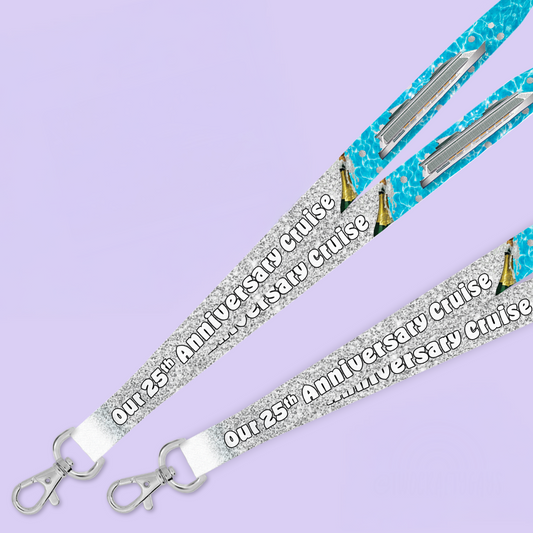 Personalized Cruise Lanyard - Anniversary - Two Crafty Gays