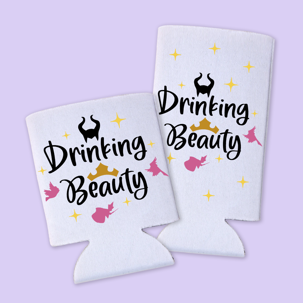Disney Epcot Can Cooler - Drinking Beauty - Two Crafty Gays