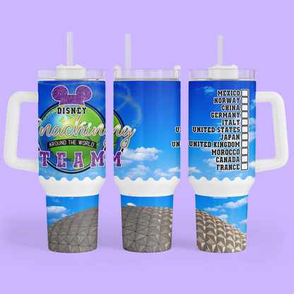 Disney Epcot 40 oz Tumbler - Drinking Around the World Team - Two Crafty Gays