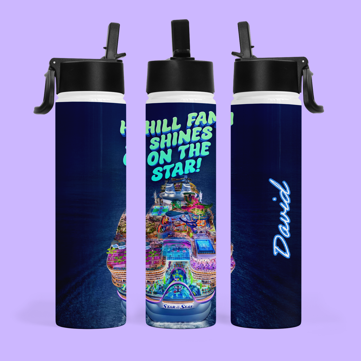 Royal Caribbean Personalized Water Bottle - Two Crafty Gays