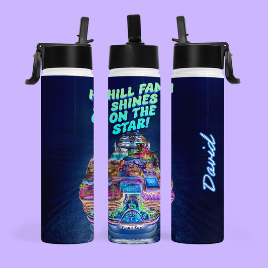 Royal Caribbean Personalized Water Bottle - Two Crafty Gays