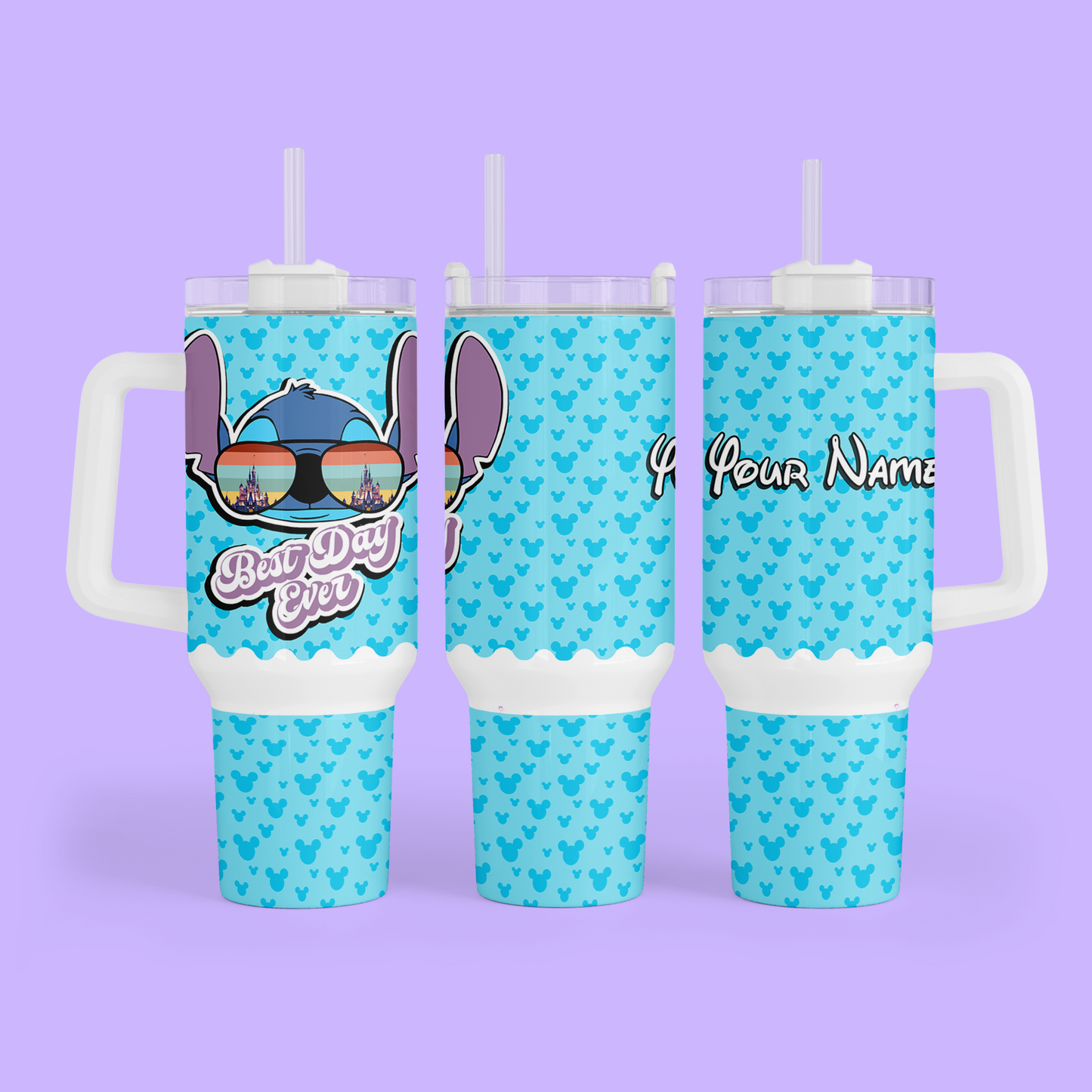 Disney Best Day Ever 40 oz Tumbler - Stitch - Two Crafty Gays
