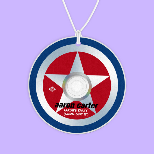 Aaron Carter CD Air Freshener - Aaron's Party Come Get It - Two Crafty Gays