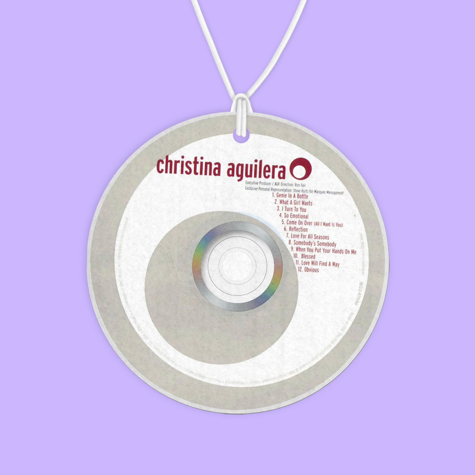 Christina Aguilera CD Air Freshener - Two Crafty Gays
