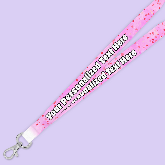 Personalized Lanyard - Valentine Confetti - Two Crafty Gays