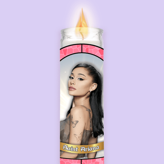 Ariana Grande Prayer Candle - Two Crafty Gays