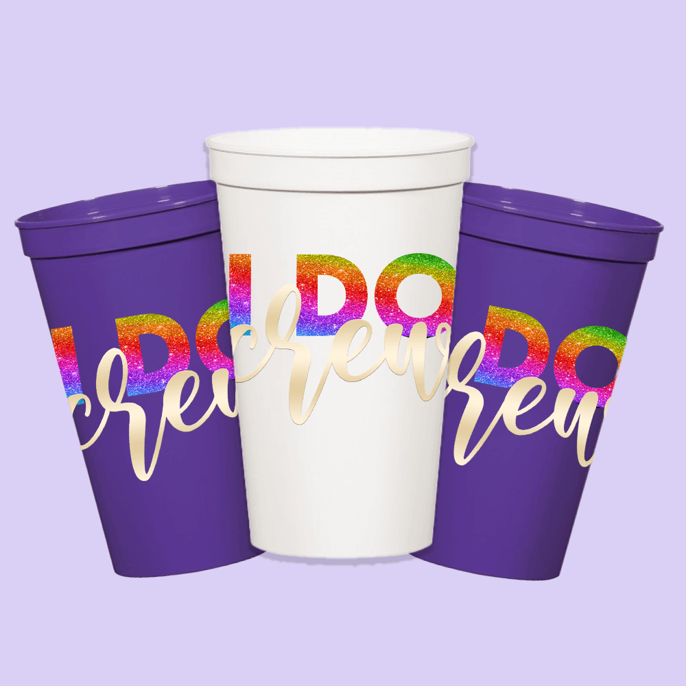 Bachelor Party Cups I Do Crew (Set of 8) - Two Crafty Gays