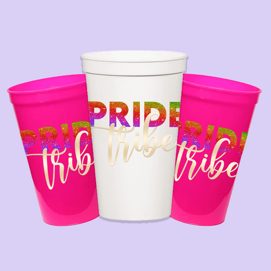 Bachelorette Party Cups Pride Tribe (Set of 8) - Two Crafty Gays