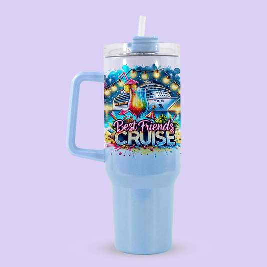 Best Friends Cruise 40oz Quencher Tumbler - Two Crafty Gays