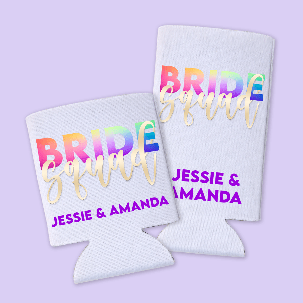 Bride Squad Can Coolers - Two Crafty Gays