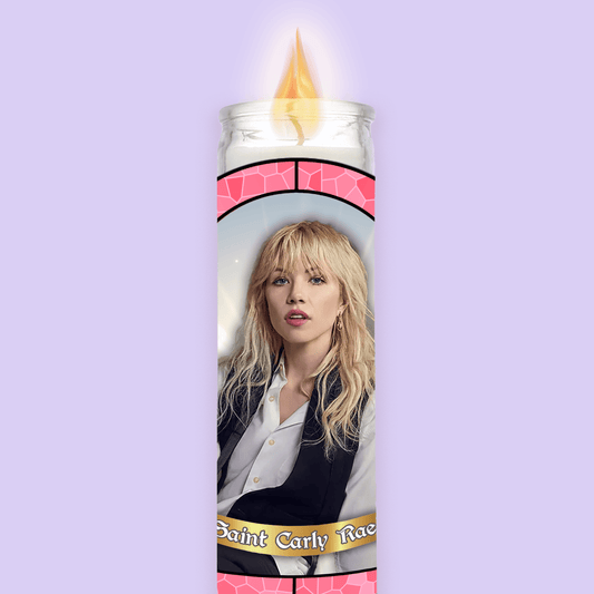 Carly Rae Jepsen Prayer Candle - Two Crafty Gays