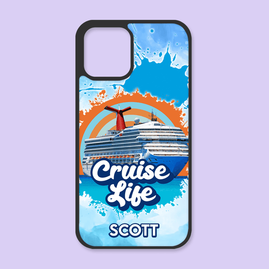 Carnival Cruise "Cruise Life" Personalized Phone Case - Orange - Two Crafty Gays