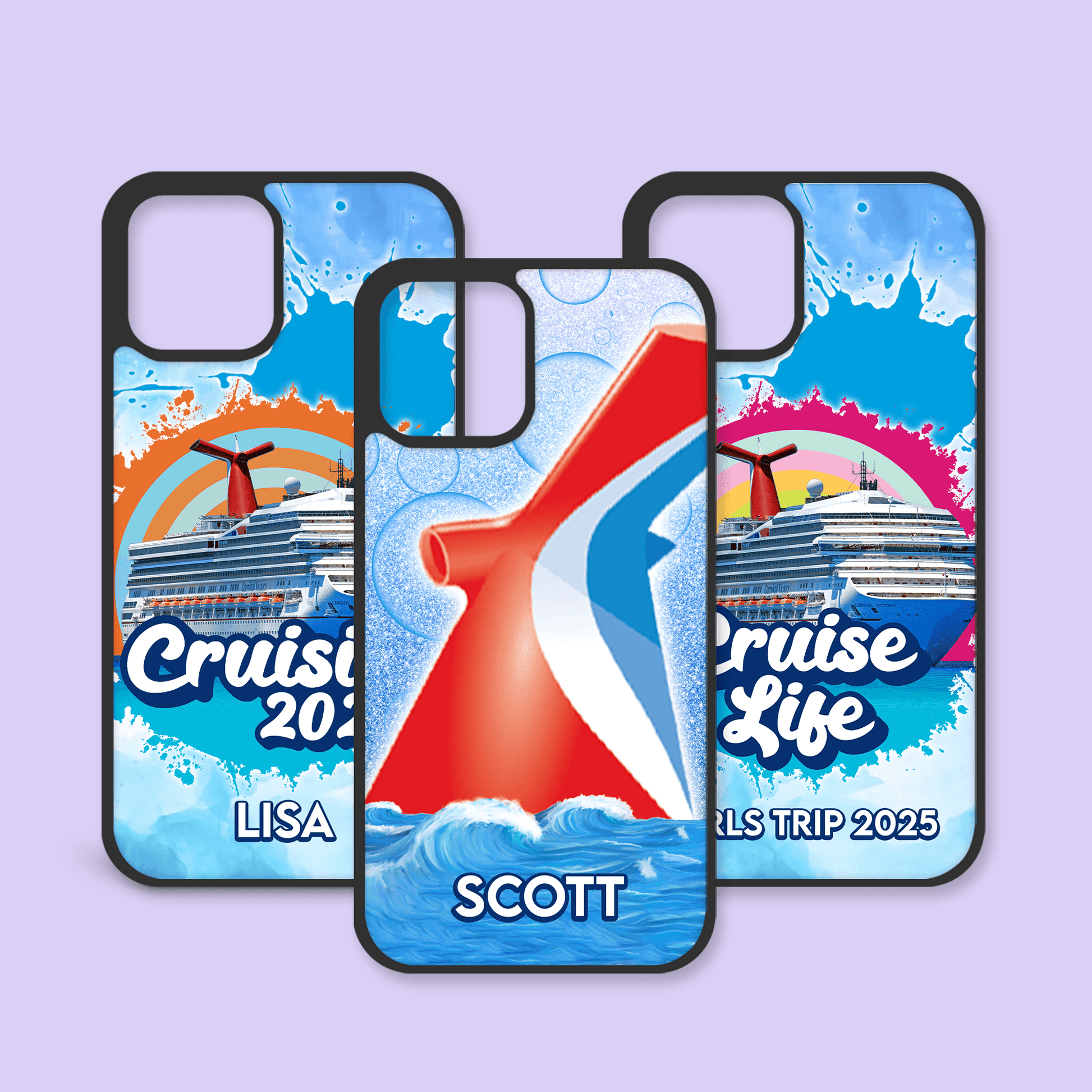 Carnival Cruise "Cruise Life" Personalized Phone Case - Orange - Two Crafty Gays