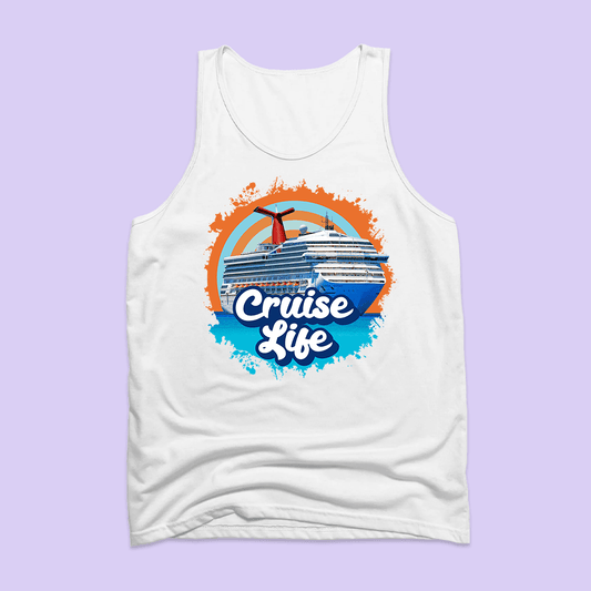 Carnival Cruise "Cruise Life" Tank - Orange - Two Crafty Gays